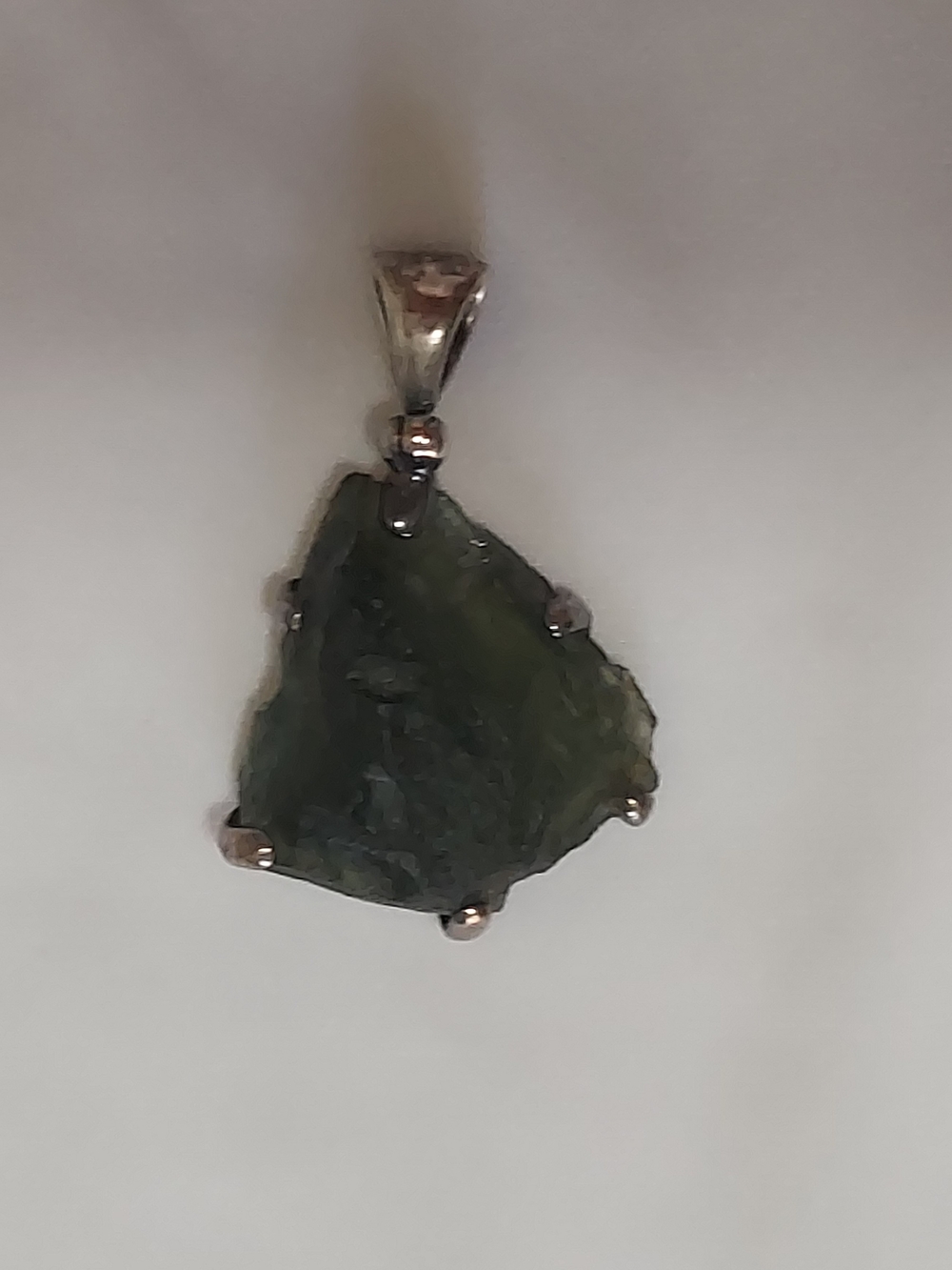 Moldavite Sterling Silver Pendant